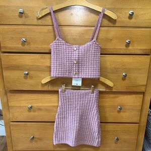 Zara Pink Skirt Set